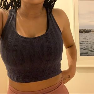 Navy Blue cropped tank top